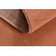 Tapis en laine TEXTURA 488.05.LA000 OSTA - Lignes, cadre géométrique structurel terre cuite