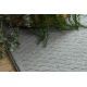 Tapis en laine TEXTURA 488.07.LA500 OSTA - Motif de tissage structurel gris