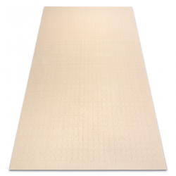 Tapis en laine TEXTURA 488.09.LA100 OSTA - Carrés, cadre géométrique structurel crème