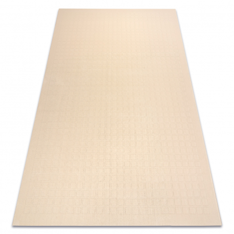Tapis en laine TEXTURA 488.09.LA100 OSTA - Carrés, cadre géométrique structurel crème