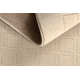 Tapis en laine TEXTURA 488.09.LA100 OSTA - Carrés, cadre géométrique structurel crème