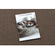 Covor de lana TEXTURA 488.10.LA600 OSTA - Linii, geometrică structural maro