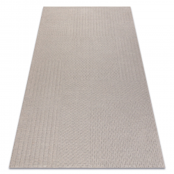 Villamatto TEXTURA 488.13.LA110 OSTA - Linjat, geometrinen kehyskuviolla, rakenteellinen harmaa