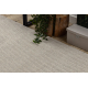 Alfombra de lana TEXTURA 488.16.LA110 OSTA - Pauta, geométrico estructural gris / beige