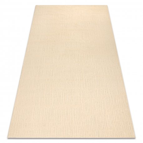 Vlnený koberec TEXTURA 488.14.LA100 OSTA - Línie štrukturálny krémový