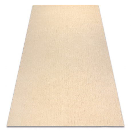 Wollteppich TEXTURA 488.15.LA100 OSTA - Linien strukturell creme