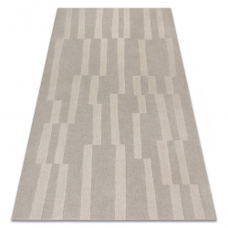 Vlněný koberec TEXTURA 488.17.LA110 OSTA - Geometrický strukturální šedá / béžová