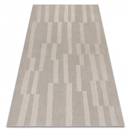 Tapis en laine TEXTURA 488.17.LA110 OSTA - Géométrique structurel gris / beige