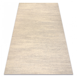 Tapis en laine TEXTURA 488.23.LA101 OSTA - Lignes, géométrique structurel gris / crème