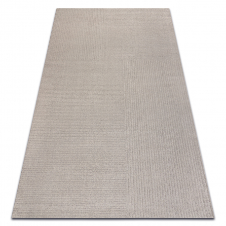 Vilnonis kilimas TEXTURA 488.23.LA110 OSTA - Linijos geometrinis, struktūrinis pilka / smėlio spalvos