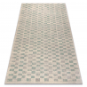 Dywan TEXTURA 001.01.LA601 wełniany OSTA - Geometryczny strukturalny krem / zielony