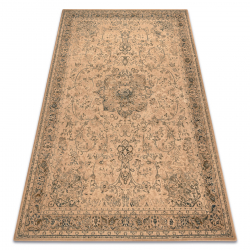 Alfombra de lana POLONIA KORDOBA25 roseta, marco beige antiguo