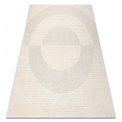 DUNE 2502 Teppich creme – Geometrisch, Kreise, Struktur