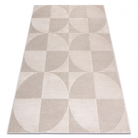 DUNE 2900 tæppe beige – geometrisk, cirkler, struktur