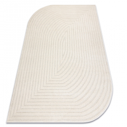 DUNE 8051 SHAPE Teppich creme – Geometrisch, Linien Struktur, unregelmäßige Form