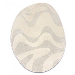 DUNE 8083 SHAPE Teppich creme – Abstraktion, Struktur, unregelmäßige Form