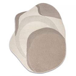 DUNE 8085 SHAPE Teppich creme / beige – Abstraktion, Struktur, unregelmäßige Form
