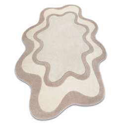 DUNE 8086 SHAPE Teppich creme / beige – Abstraktion, Struktur, unregelmäßige Form