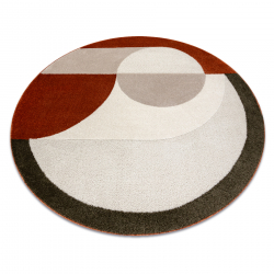 DUNE 8088 Teppich Kreis creme / Terrakotta – Geometrisch, Struktur