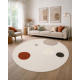DUNE 8087 cream / terracotta circle carpet – Geometric, circles, structural