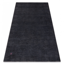 Tapete de lã GABBEH LOOM cinzento - HAND-WOVEN espesso