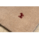 Uldtæppe GABBEH LOOM beige - HÅNDVÆVET tyk