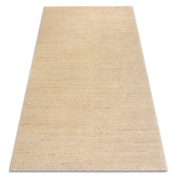 Uldtæppe BERBER LOOM lys sandfarve, beige - HÅNDVÆVET, blanding tyk