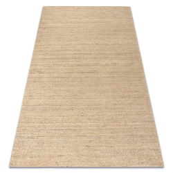 Tapis en laine BERBER LOOM sable beige - TISSÉ MAIN mélange, épais