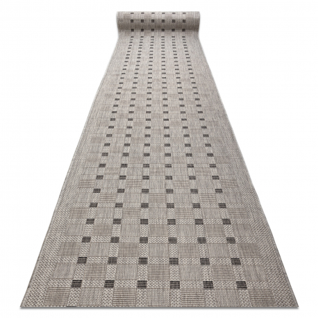 Mattojuoksu SIZAL SION 6052 Kehys, geometrinen harmaa