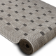 Løper SISAL SION 6052 Ramme, geometrisk Flatvevd grå 