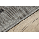 Løper SISAL SION 6052 Ramme, geometrisk Flatvevd grå 