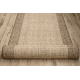 Le tapis de couloir SIZAL SION 6053 Cadre, tissé à plat marron