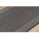 Sisalrunner SISAL SION 20446 Ramme, Græsk nøgle fladvævning grå 120 cm 