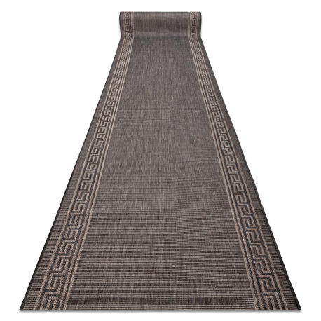 Løper SISAL SION 20446 Ramme, gresk nøkkel Flatvevd natural mørk beige 70 cm