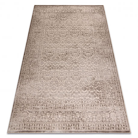 Paklājs AURA J1361 bēšs - Rāmis, ornaments strukturāls, moderns