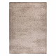 Teppe AURA J1361 beige - Ramme, ornament strukturelt, moderne