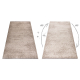 Teppe AURA J1361 beige - Ramme, ornament strukturelt, moderne