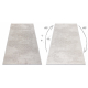 Tæppe AURA J1361 creme - Stel, ornament strukturelt, moderne