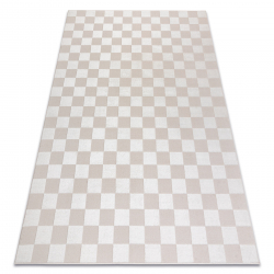 Matta AURA EB112 kräm - Chessboard, strukturell, modern