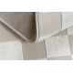 Tæppe AURA EB112 creme - Ternet bord, strukturelt, moderne