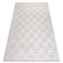 Matto AURA J2556A kermanvärinen / vaaleanharmaa - Geometrinen, rakenteellinen, moderni 
