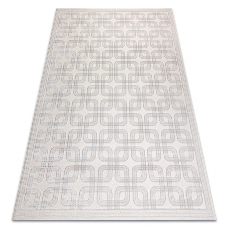Dywan AURA J2556A krem / jasnoszary - Geometryczny, strukturalny, nowoczesny
