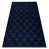 Dywan AURA J2556A ciemny niebieski - Geometryczny, strukturalny, nowoczesny
