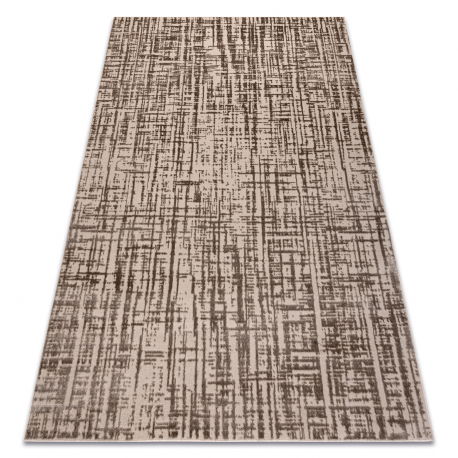 Kilimas AURA J2557A smėlio spalvos - Linijos, struktūrinis, modernus