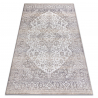 Dywan AURA J2818 szary / jasny beż - Ramka, ornament, strukturalny, nowoczesny