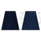 Preproga AURA J2659A temno modra - Okvir, linije strukturna, moderna