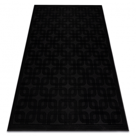 Dywan AURA J2556A czarny / antracyt - Geometryczny, strukturalny, nowoczesny