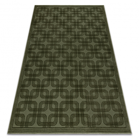 Preproga AURA J2556A zelena - Geometrijska, strukturna, moderna