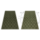 Dywan AURA J2556A zielony - Geometryczny, strukturalny, nowoczesny