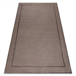 Teppe AURA J2659A mørk beige vision / beige - Ramme, linjer strukturelt, moderne